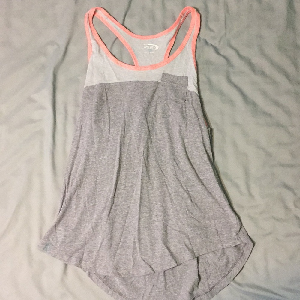 Athletic pink and gray tank top